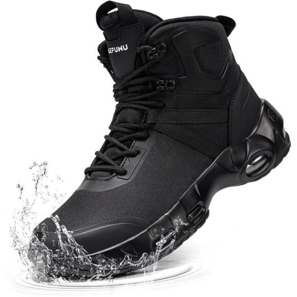 Men\'s Tactical Boots Wide Toe Waterproof 6 Inches Side-Zip Combat Boots main image 5